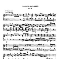 Ноты И. Бах - Фантазия и фуга ля минор (BWV 894) - предпросмотр