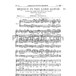 Ноты Генри Пёрселл - Антем-антифон "Rejoice in the Lord always" (Z 49) - предпросмотр