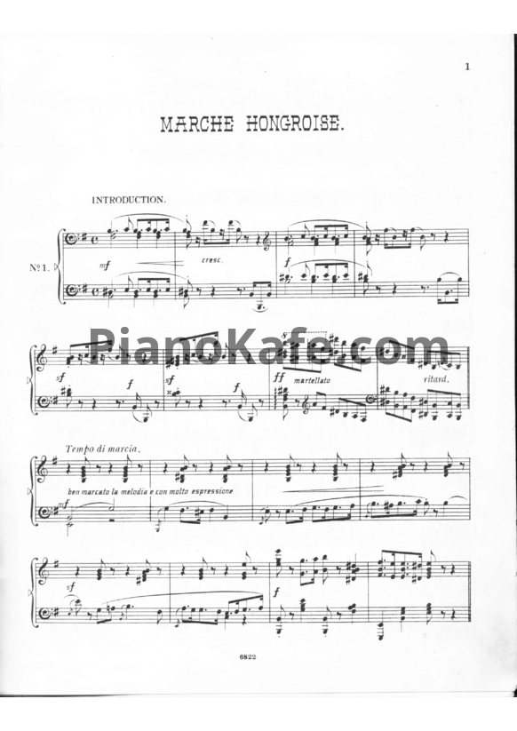 Ноты Герман Волленгаупт - Marche hongroise (Соч. 66) - PianoKafe.com