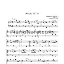 Ноты Д. Скарлатти - Соната K34 - предпросмотр