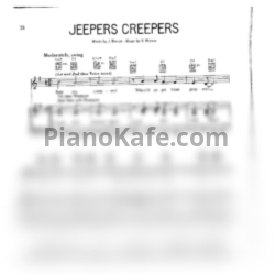 Ноты Louis Armstrong - Jeepers creepers - предпросмотр