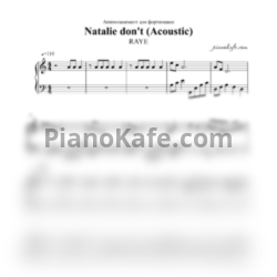 Ноты RAYE - Natalie don't (Acoustic) - предпросмотр