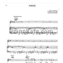 Ноты Madonna - Vogue - предпросмотр