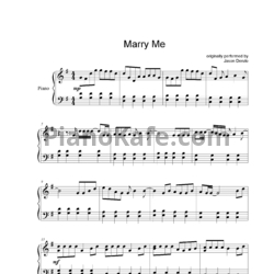 Ноты Jason Derulo - Marry me - предпросмотр
