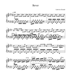 Ноты Ludovico Einaudi - Bever - предпросмотр