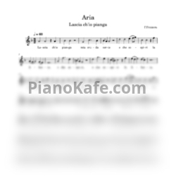 Ноты Георг Гендель - Aria Lascia chio pianga (Вокальная партия) - предпросмотр