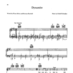 Ноты Scorpions - Dynamite - предпросмотр