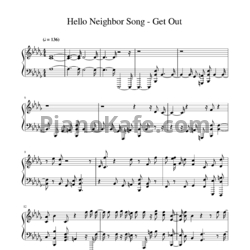 Ноты Dagames - Get out (Hello neighbor song) - предпросмотр