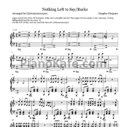 Ноты Imagine Dragons - Nothing left to say / Rocks - предпросмотр