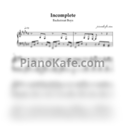 Ноты Backstreet Boys - Incomplete - предпросмотр