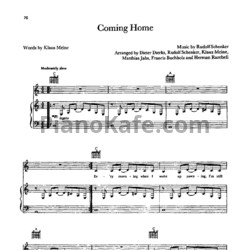 Ноты Scorpions - Coming home - предпросмотр