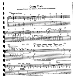Ноты Ozzy Osbourne - Crazy train (Guitar Tabs & Voice) - предпросмотр