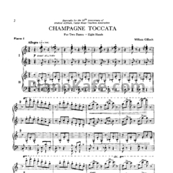Ноты William Gillock - Champagne toccata (для двух фортепиано в 8 рук) - предпросмотр