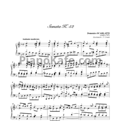 Ноты Д. Скарлатти - Соната K52 - предпросмотр