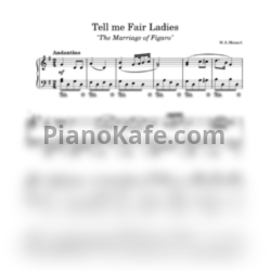 Ноты В. Моцарт - Скажите мне, прекрасные дамы (Tell me Fair Ladies) - предпросмотр