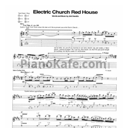 Ноты Jimi Hendrix - Electric church red house - предпросмотр