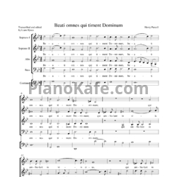 Ноты Генри Пёрселл - Гимн "Beati omnes qui timent Dominum" (Z 131) - предпросмотр