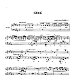 Ноты Ян Сибелиус - 2 маленьких рондо для фортепиано (Op. 68) - предпросмотр