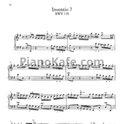 Ноты И. Бах - Инвенция №7 (BWV 778) - предпросмотр