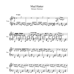 Ноты Melanie Martinez - Mad hatter - предпросмотр