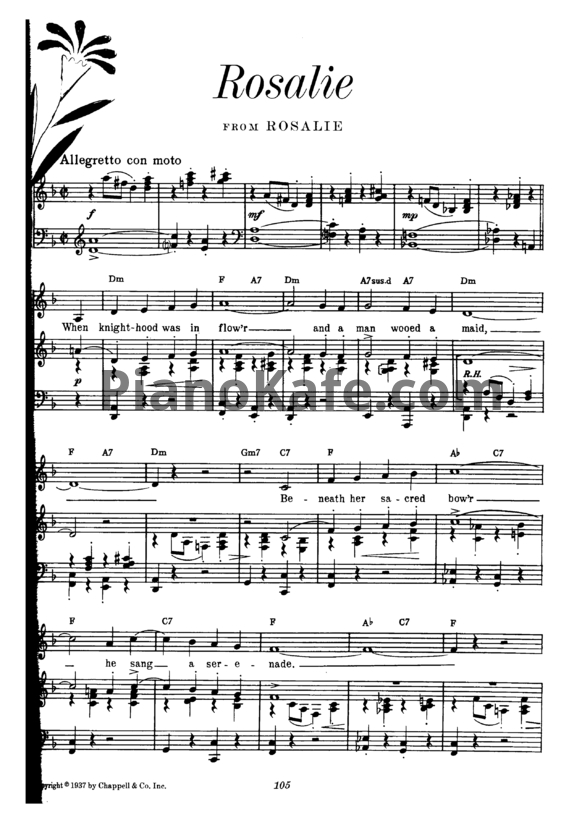 Ноты Cole Porter - Rosalie - PianoKafe.com