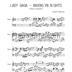 Ноты Lady Gaga - Brooklyn nights - предпросмотр