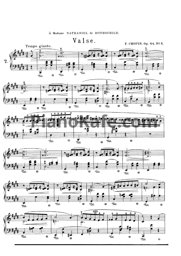 Ноты Фредерик Шопен - Вальс до-диез минор (Op. 64, №2) - PianoKafe.com