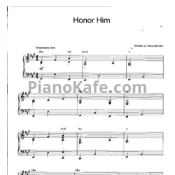 Ноты Hans Zimmer - Honor Him - предпросмотр