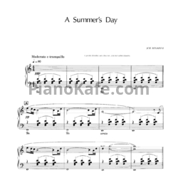 Ноты Joe Hisaishi - A summer's day - предпросмотр