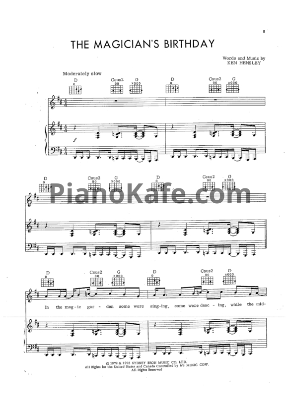 Ноты Uriah Heep - Songbook - PianoKafe.com