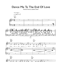 Ноты Leonard Cohen - Dance me to the end of love - предпросмотр