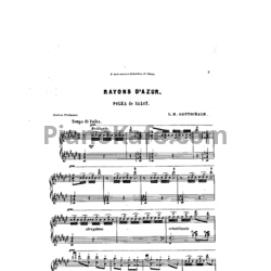 Ноты Луи Моро Готшалк - Rayons d'azur (Op. 77) - предпросмотр