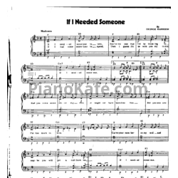 Ноты The Beatles - If I needed someone - предпросмотр