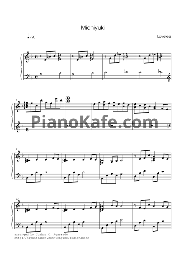 Ноты Hikita Kaori - Michiyuki - PianoKafe.com