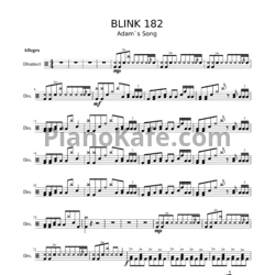 Ноты Blink 182 - Adam's song - предпросмотр