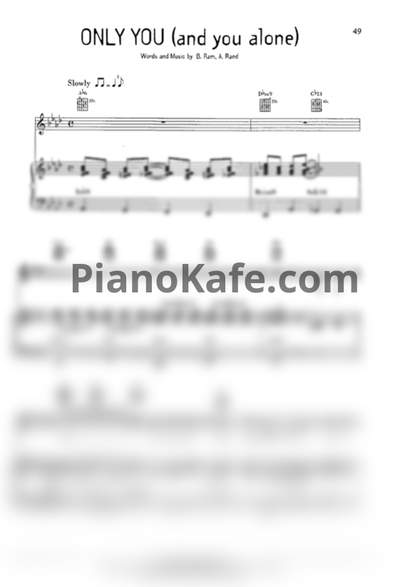Ноты Louis Armstrong - Only you (and you alone) - PianoKafe.com