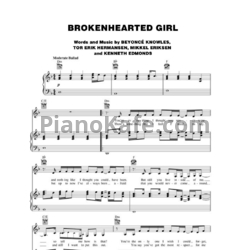 Ноты Beyonce -  Brokenhearted girl - предпросмотр