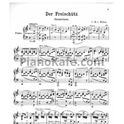 Ноты К. М. фон Вебер - Опера "Вольный стрелок" (Клавир) - предпросмотр