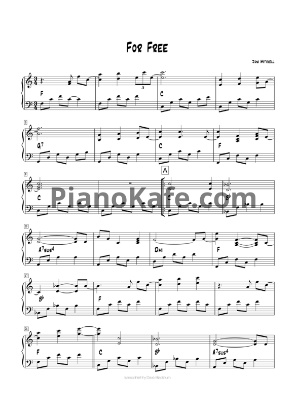 Ноты Joni Mitchell - For free - PianoKafe.com
