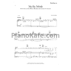 Ноты Delta Goodrem - My big mistake - предпросмотр