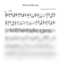 Ноты The Beatles - Ob-la-di, ob-la-da (гитара) - предпросмотр