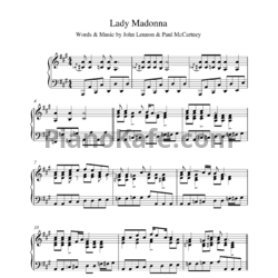 Ноты The Beatles - Lady Madonna - предпросмотр