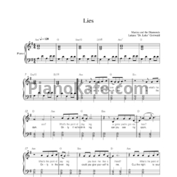 Ноты Marina And The Diamonds - Lies - предпросмотр