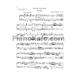 Ноты B. Wolff - Prelude and fugue (Op. 15, №6) для фортепиано в 4 руки - предпросмотр