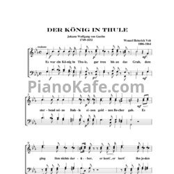 Ноты Вацлав Фейт - Дер Кениг в Туле (Хоровая партитура) - предпросмотр