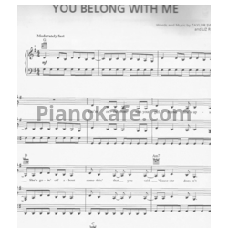 Ноты Taylor Swift - You belong with me - предпросмотр