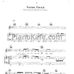 Ноты Celine Dion - Think twice - предпросмотр