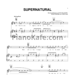 Ноты Daughtry - Supernatural - предпросмотр