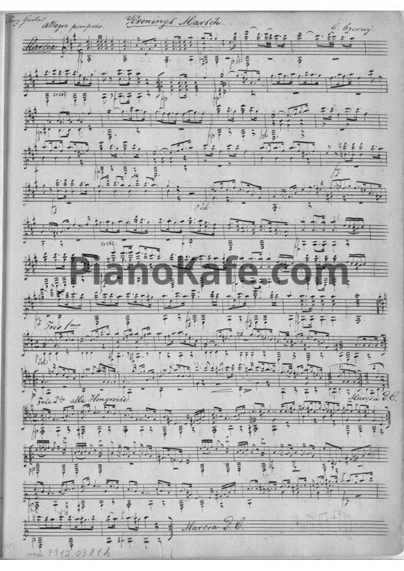 Ноты Карл Черни - Кренунгсмарш, Op. 101 - PianoKafe.com