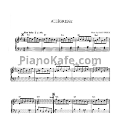 Ноты Saint-Preux - Allegresse - предпросмотр